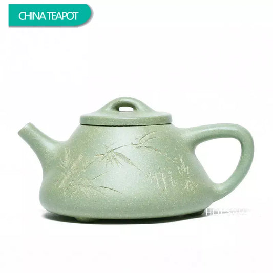 110ml classic Yixing Purple Clay Teapots Raw Ore bean green mud beauty Tea pot Household Stone scoop filter Kettle zisha Tea Set