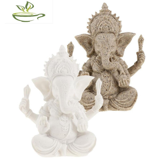 Sandstone Elephant Ganesha Buddha Statue Sculpture Figure Decoration Figure
