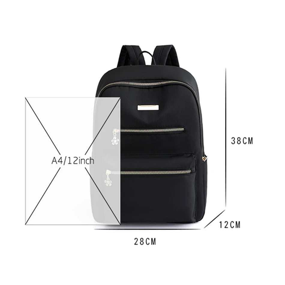 casual Women's Backpack Large Capacity Ladies Travel Bagpack Simple Solid Color School Bag High Quality Female Rucksack Mochilas
