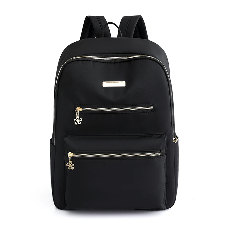 casual Women's Backpack Large Capacity Ladies Travel Bagpack Simple Solid Color School Bag High Quality Female Rucksack Mochilas