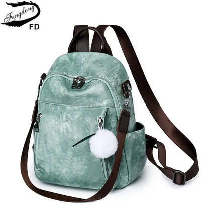 casual backpacks for women simple vintage backpack female fashion leather backpack laides small travel backpack girls schoolbag