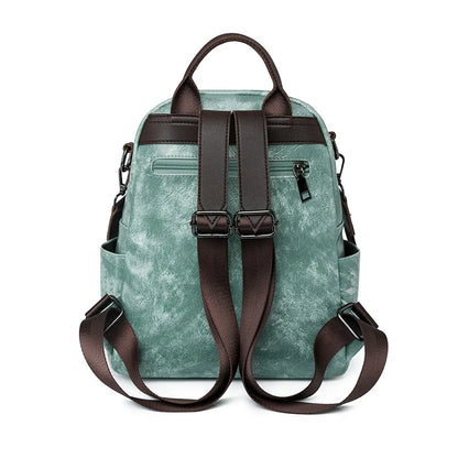 casual backpacks for women simple vintage backpack female fashion leather backpack laides small travel backpack girls schoolbag