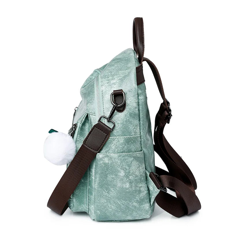 casual backpacks for women simple vintage backpack female fashion leather backpack laides small travel backpack girls schoolbag
