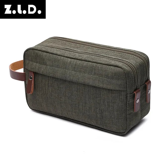 casual solid color cosmetics makeup travel luggage small cosmetic bag handbag men and women
