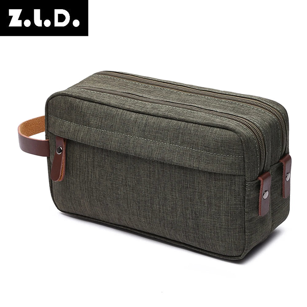 casual solid color cosmetics makeup travel luggage small cosmetic bag handbag men and women