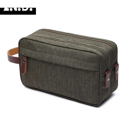 casual solid color cosmetics makeup travel luggage small cosmetic bag handbag men and women