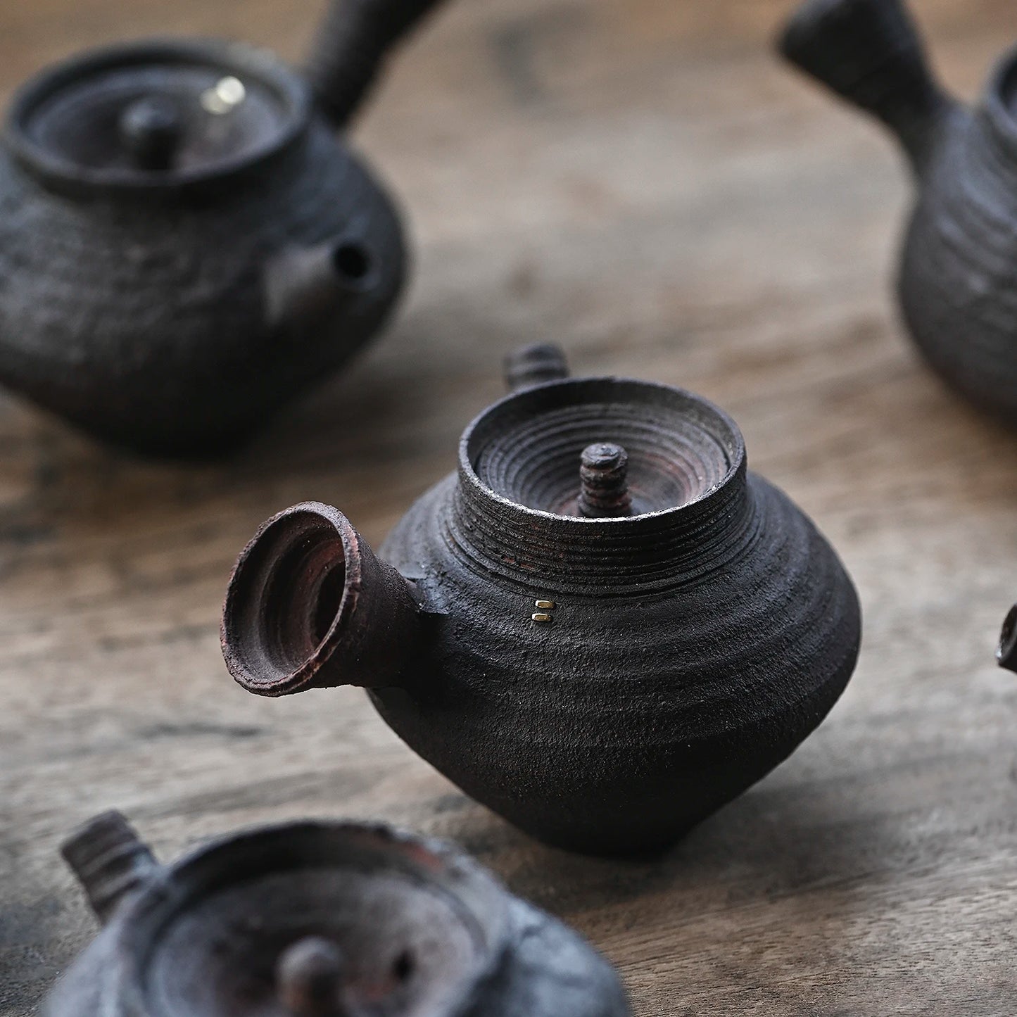 ceramic POTS manually coarse pottery curium nailed hand knead the side the teapot orphan works one thing a beat