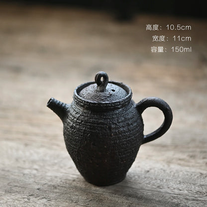 ceramic POTS manually coarse pottery curium nailed hand knead the side the teapot orphan works one thing a beat