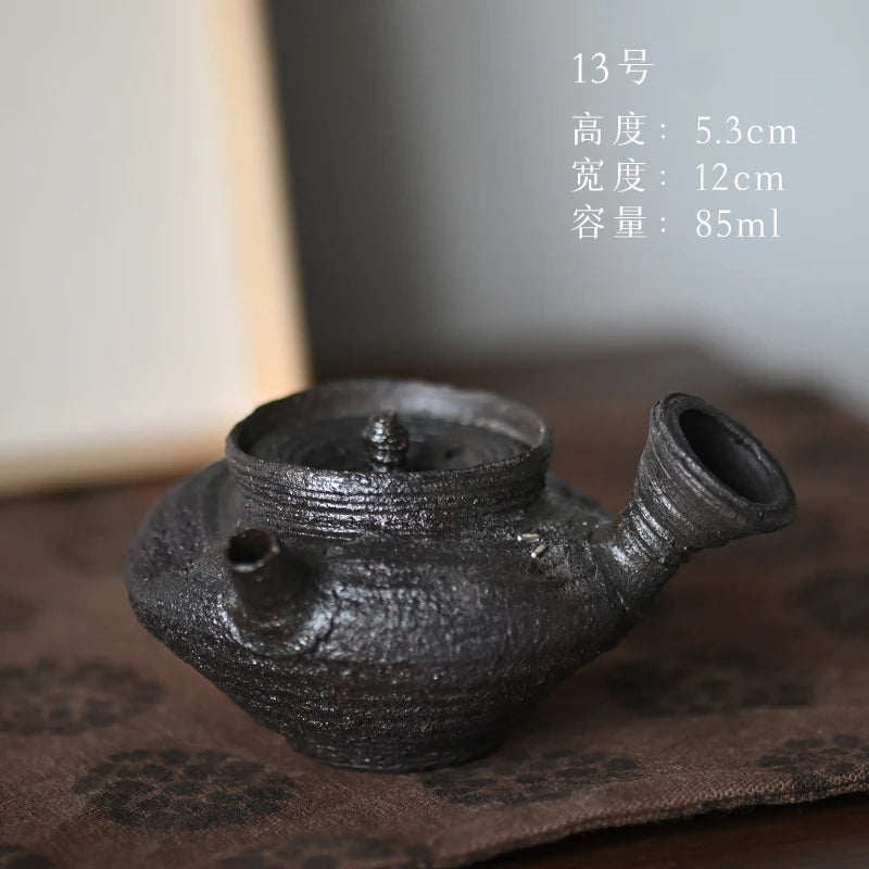 ceramic POTS manually coarse pottery curium nailed hand knead the side the teapot orphan works one thing a beat