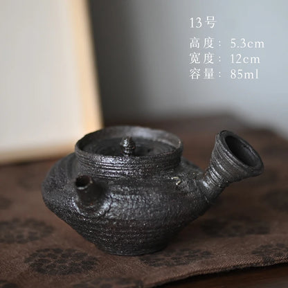 ceramic POTS manually coarse pottery curium nailed hand knead the side the teapot orphan works one thing a beat