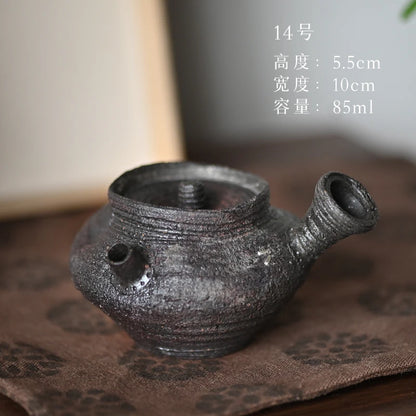 ceramic POTS manually coarse pottery curium nailed hand knead the side the teapot orphan works one thing a beat