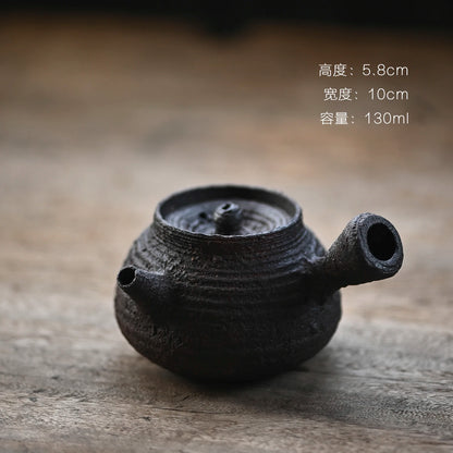 ceramic POTS manually coarse pottery curium nailed hand knead the side the teapot orphan works one thing a beat