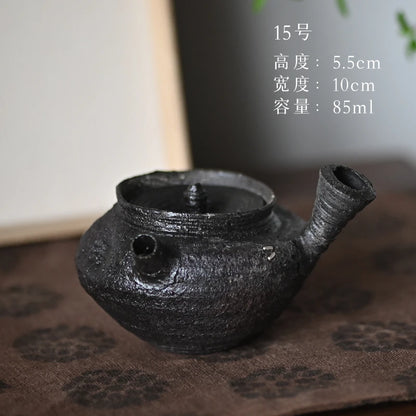 ceramic POTS manually coarse pottery curium nailed hand knead the side the teapot orphan works one thing a beat