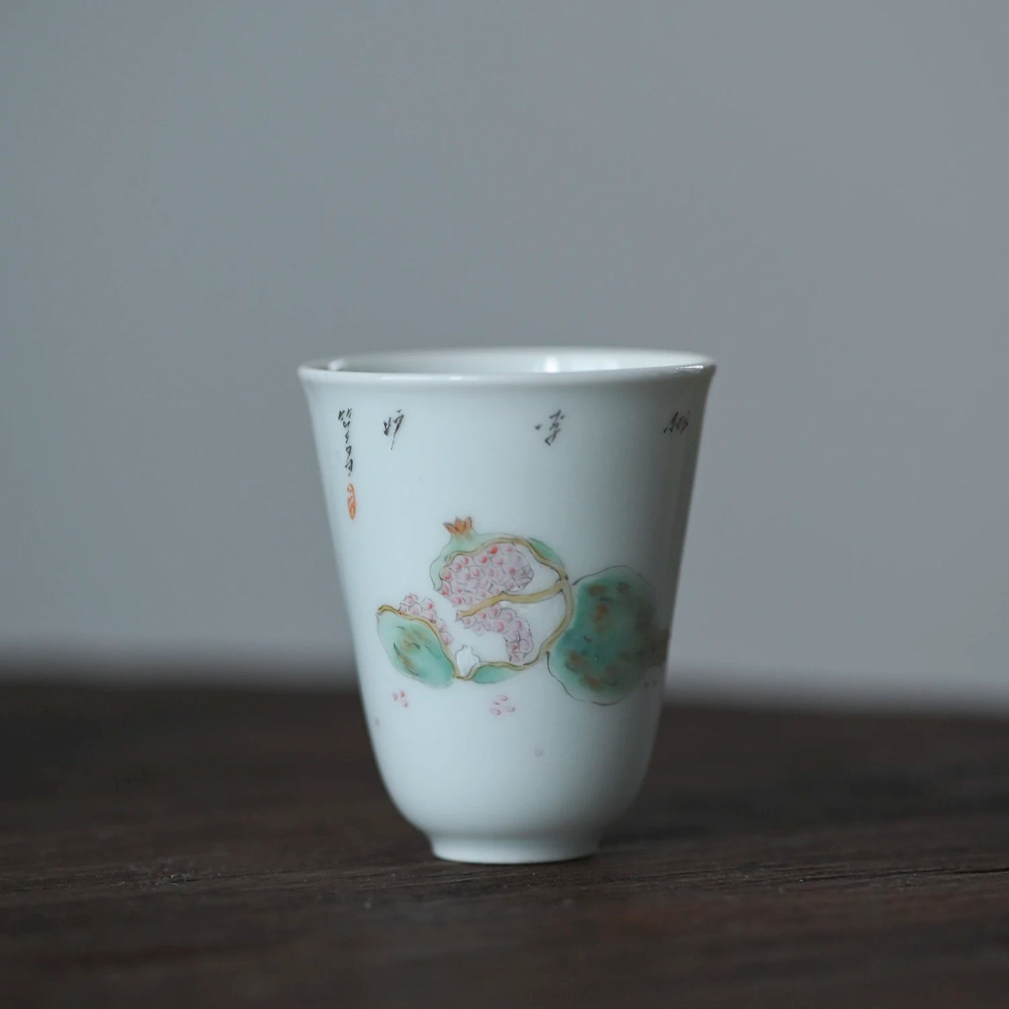 ceramic cups hand-painted archaize of fruits and vegetables wen xiang sample tea cup green glaze household masters cup