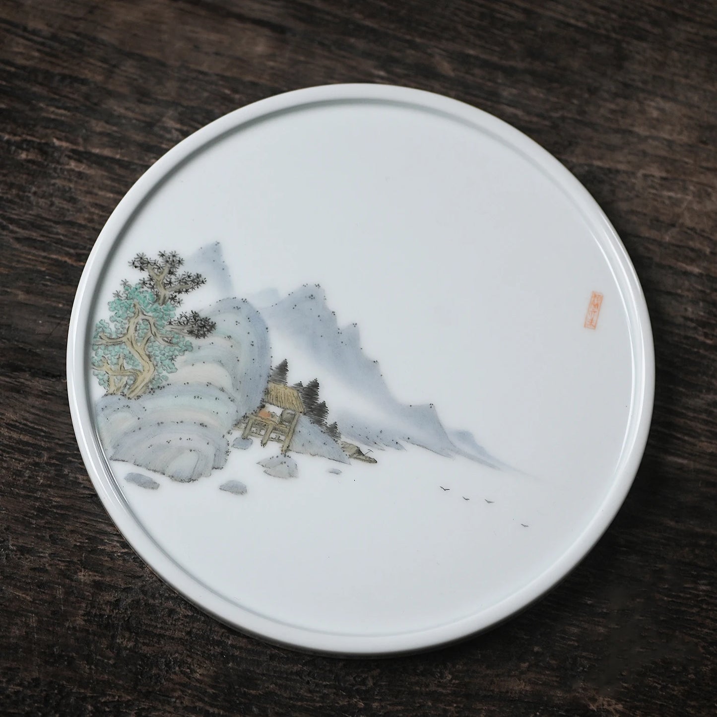 ceramic pot of bearing dry bubble machine of Chinese style restoring ancient ways mountain pot pad small tea tray tray