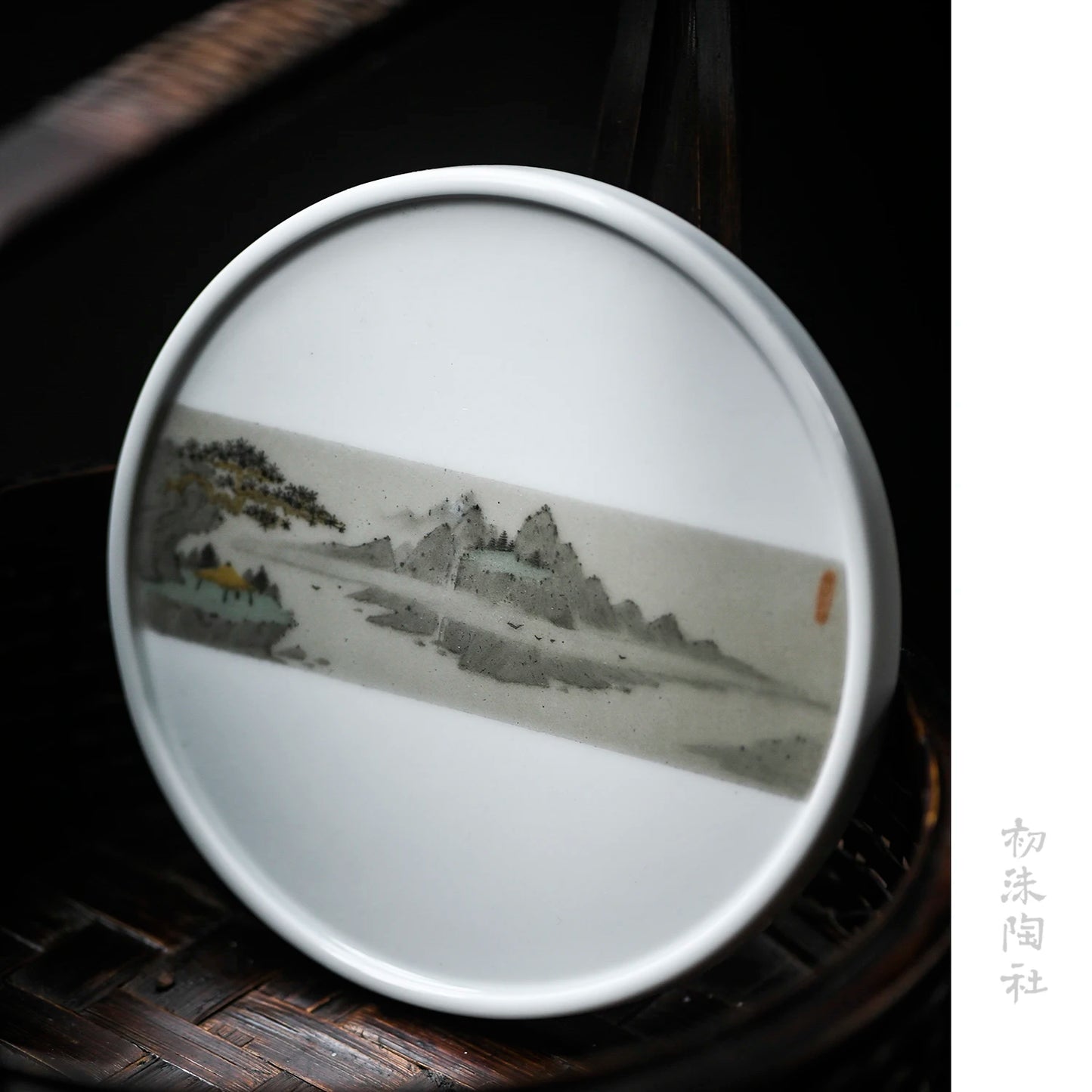 ceramic pot of bearing dry bubble machine of Chinese style restoring ancient ways mountain pot pad small tea tray tray