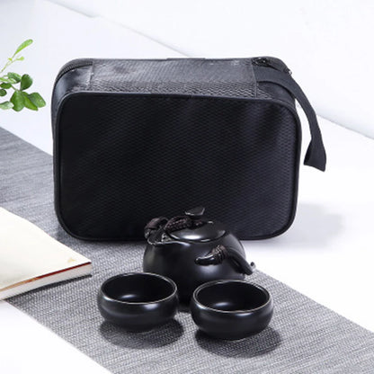 ceramic teapot kettle gaiwan tea cup for puer chinese tea pot portable tea set with travel bag Free shipping