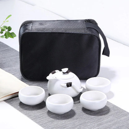 ceramic teapot kettle gaiwan tea cup for puer chinese tea pot portable tea set with travel bag Free shipping