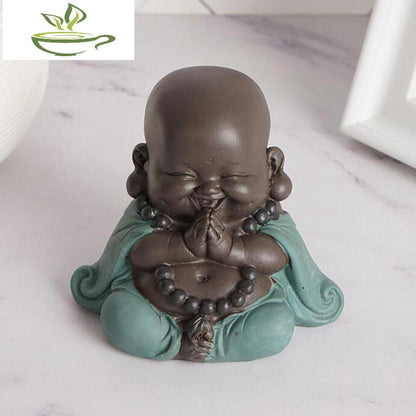 Adorable Laughing Buddha Statue for Car Decor Collectible