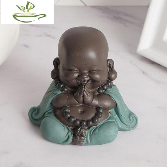 Adorable Laughing Buddha Statue for Car Decor Collectible