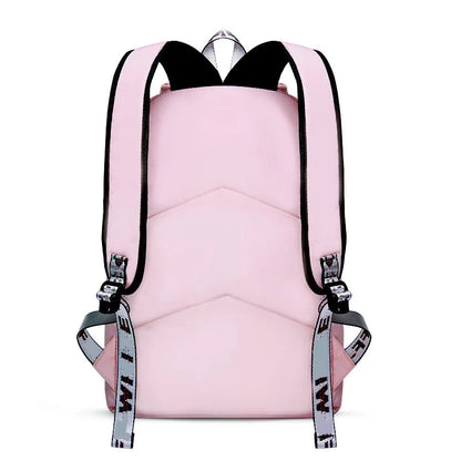children bags for girls cute pink bag korean style bowknot fur ball girl school backpack bookbag