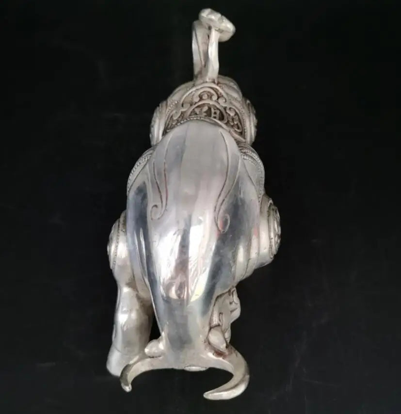 china White copper recruit fiscal cow crafts statue