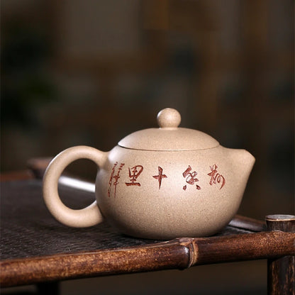 chinese tea pot real yixing zisha duan clay marked lotus root handpainted 9 infuser holes xishi pot 80ml