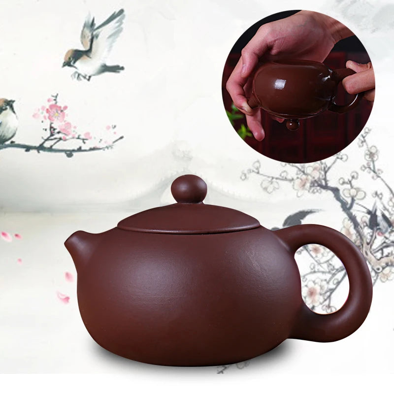clearance sales Chinese purple clay tea pot 140 / 200ml kungfu pot marked black / red clay xishi pots