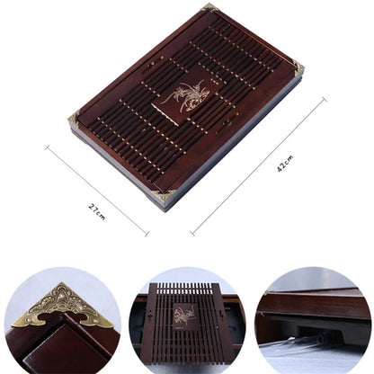 complete tea set Chinese kungfu solid wood tea tray porcelain tea pot tureen pitcher tea cups china ceramic tureen wooden table