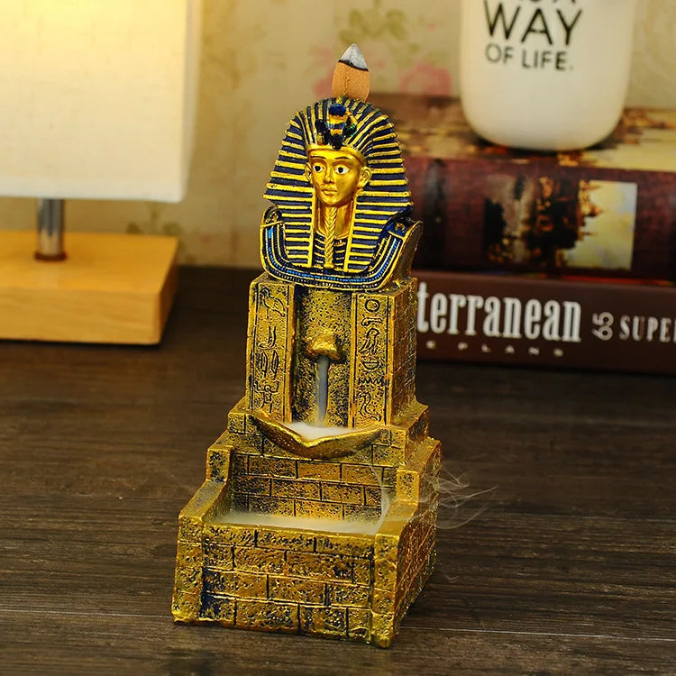 creative ancient Egypt backflow incense burner resin crafts a generation of home Buddha feng shui