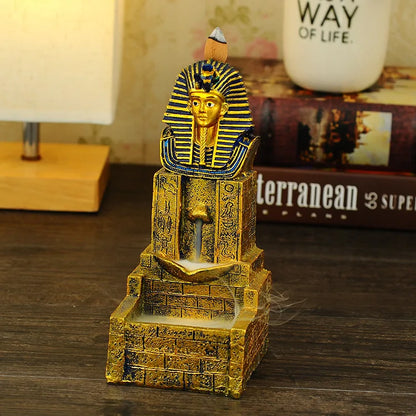 creative ancient Egypt backflow incense burner resin crafts a generation of home Buddha feng shui