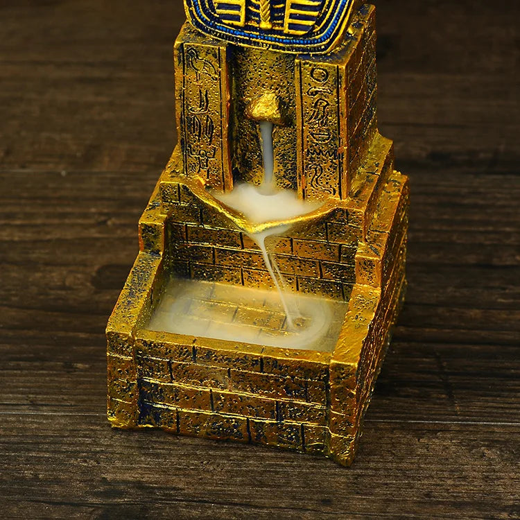 creative ancient Egypt backflow incense burner resin crafts a generation of home Buddha feng shui