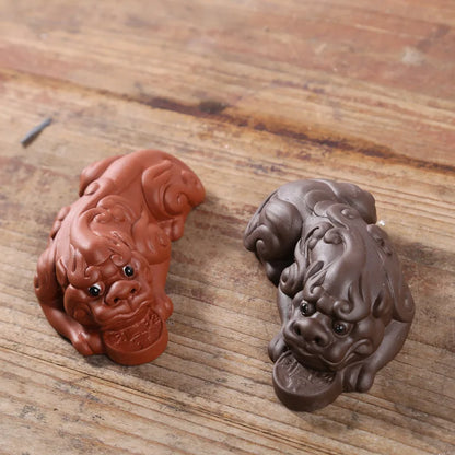 creative brave troops one piece zisha purple clay tea pet house table decoration home desk pet wealth bring small tea play new