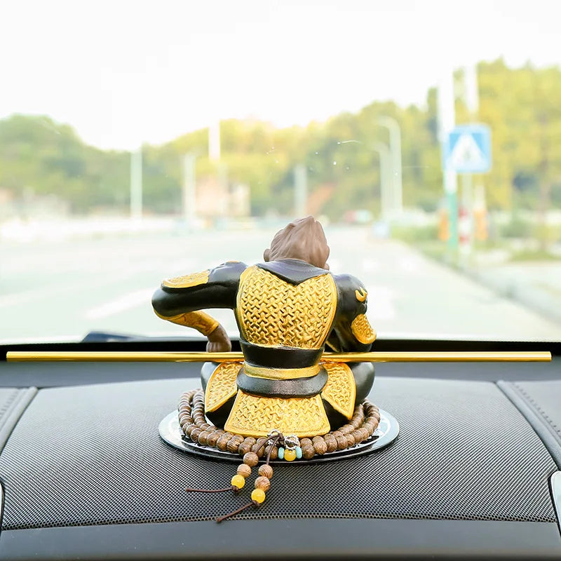 creative car decoration monkey king with bar safety bring Chinese ornament yixing zisha purple clay tea pet monkeys statue new