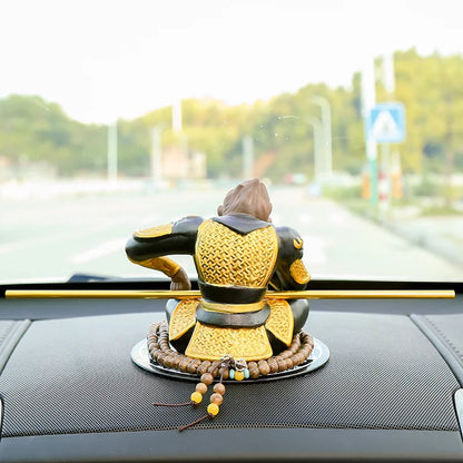 creative car decoration monkey king with bar safety bring Chinese ornament yixing zisha purple clay tea pet monkeys statue new