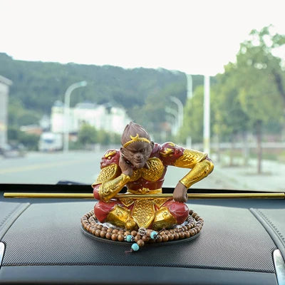creative car decoration monkey king with bar safety bring Chinese ornament yixing zisha purple clay tea pet monkeys statue new