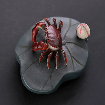 creative crab color change tea pet yixing zisha purple clay home decoration purple grit tea play house warming gift on sales