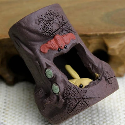 creative holder for lid of tea pot or gaiwan yixing zisha purple clay rack handmade rabbit statue lid protector on sales new