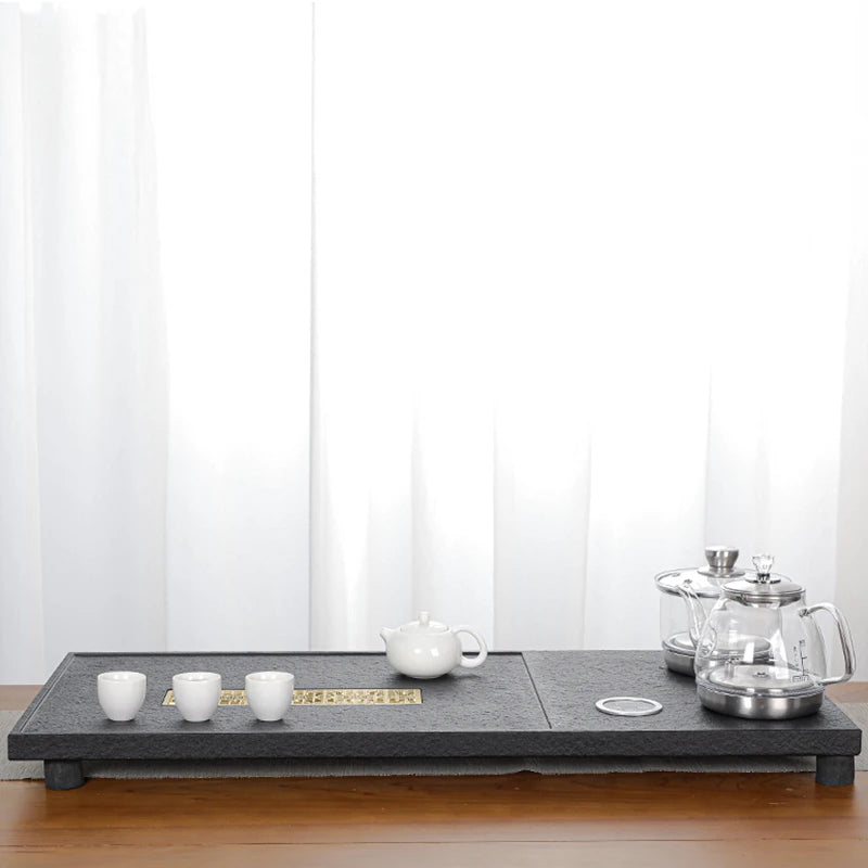 creative tea tray with induction cooker invisible water draining outlet holes glass electrical kettle pan faucet automatic new