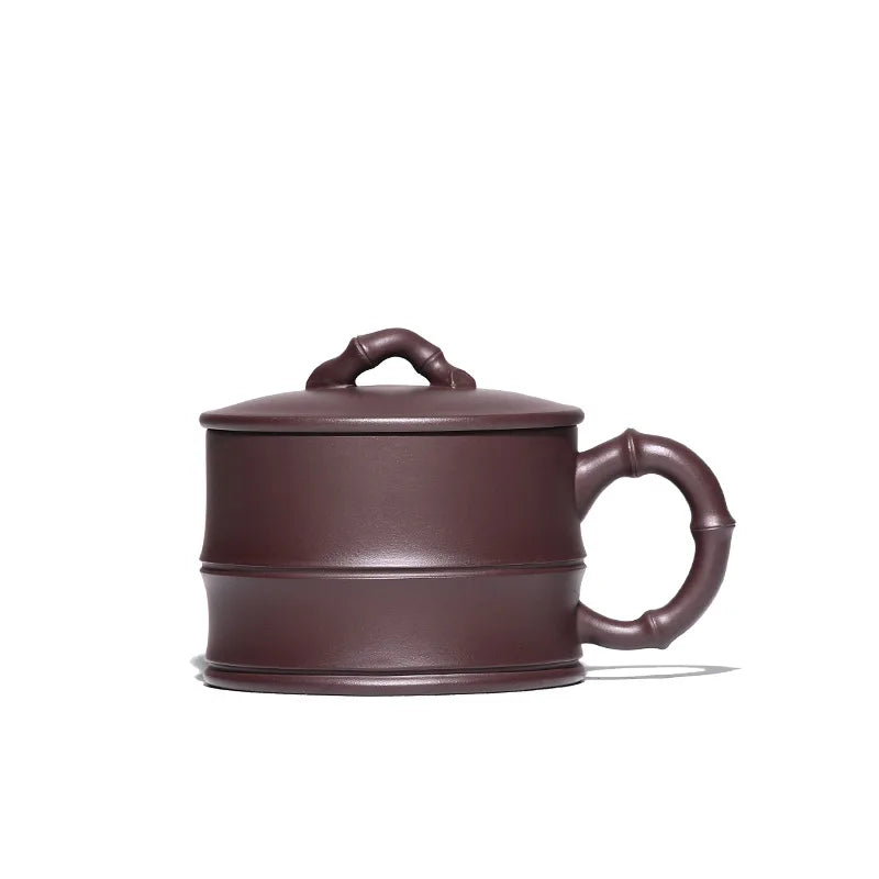 cup really pure manual the ceramic cover cups of tea a cup of tea tea set purple clay small bamboo section of the cup