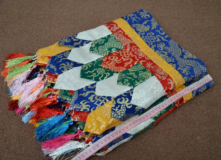 custom 3.75 M Buddhist supplies HOME Temple Royal Dragon Auspicious Embroidery wall Enclosing curtain Tapestry draperies