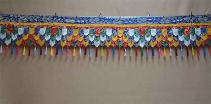 custom 3.75 M Buddhist supplies HOME Temple Royal Dragon Auspicious Embroidery wall Enclosing curtain Tapestry draperies