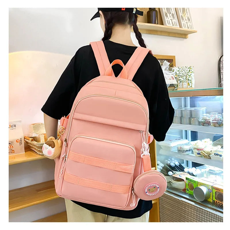 cute girls school bags korean style elementary school backpack large capacity student backpack handbag pencil bag schoolbag girl