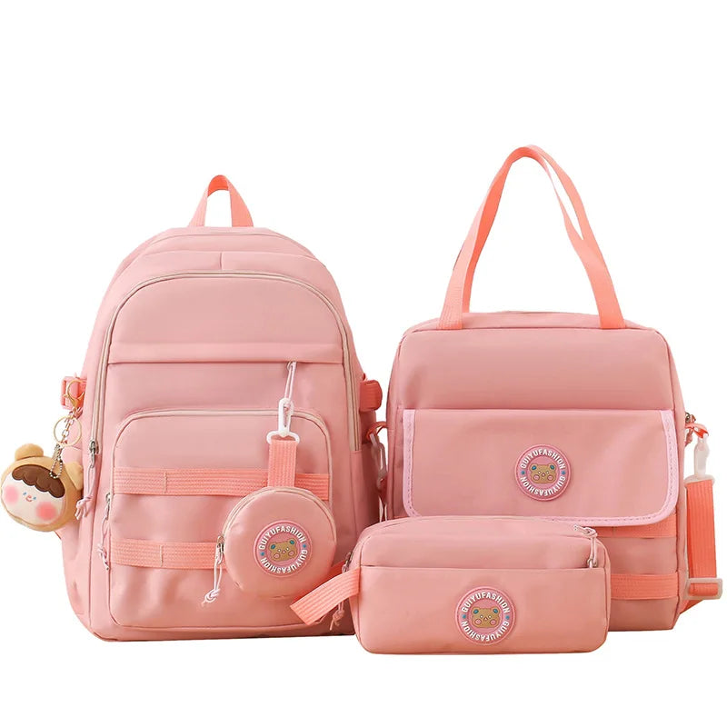 cute girls school bags korean style elementary school backpack large capacity student backpack handbag pencil bag schoolbag girl
