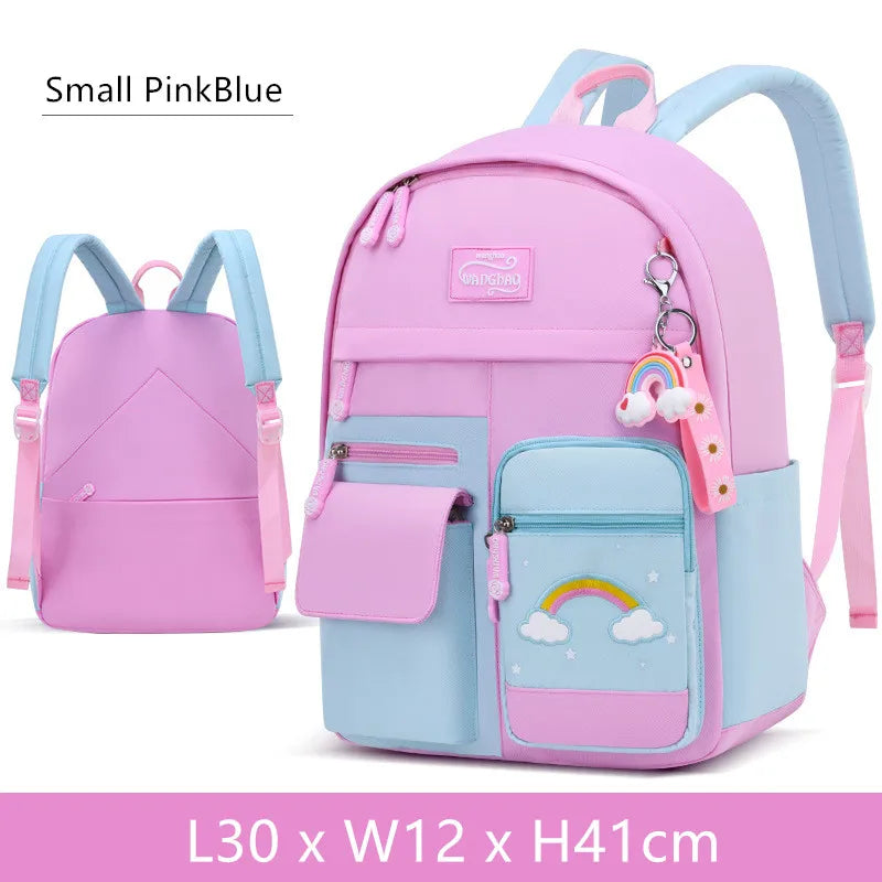 cute student schoolbag primary school girl bag elementary school backpacks kawaii pink purple backpack for girls bookbag gift