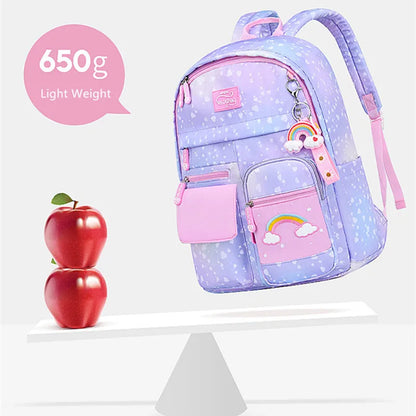 cute student schoolbag primary school girl bag elementary school backpacks kawaii pink purple backpack for girls bookbag gift