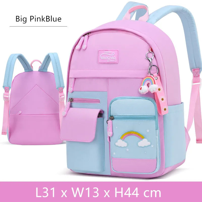 cute student schoolbag primary school girl bag elementary school backpacks kawaii pink purple backpack for girls bookbag gift