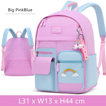 cute student schoolbag primary school girl bag elementary school backpacks kawaii pink purple backpack for girls bookbag gift