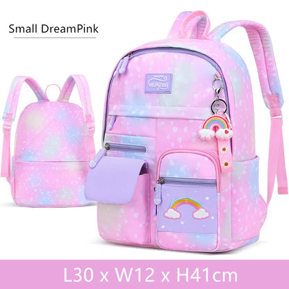 cute student schoolbag primary school girl bag elementary school backpacks kawaii pink purple backpack for girls bookbag gift
