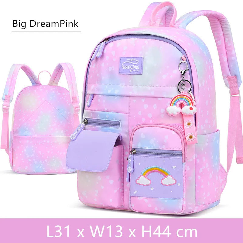 cute student schoolbag primary school girl bag elementary school backpacks kawaii pink purple backpack for girls bookbag gift